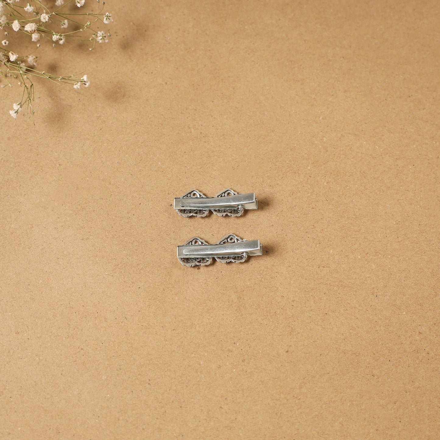 German silver hair clip (set of 2) 30 - handcrafted