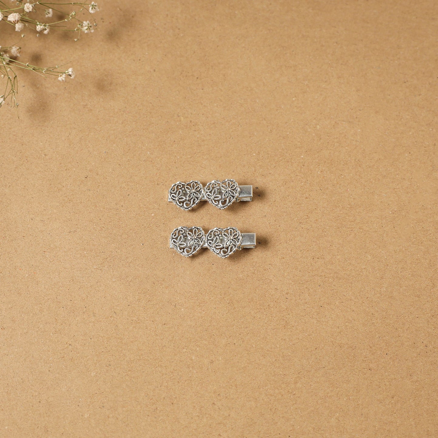 German silver hair clip (set of 2) 30 - handcrafted