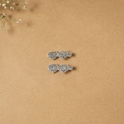 German silver hair clip (set of 2) 30 - handcrafted