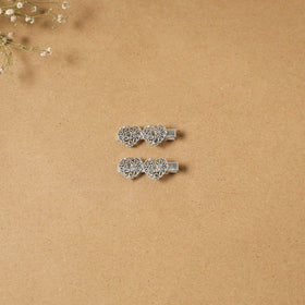 German silver hair clip (set of 2) 30 - handcrafted