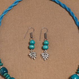 German silver wooden beads necklace set 16 - handcrafted