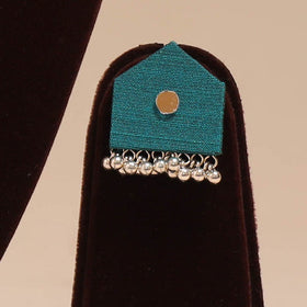 Ghungroo mirror work fabart necklace set 02 - handcrafted