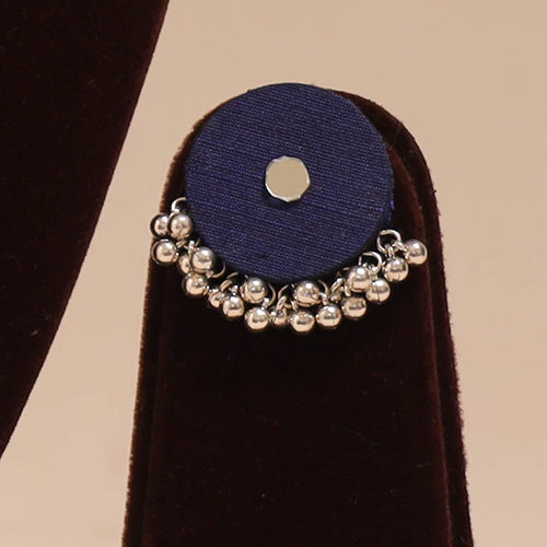 Ghungroo mirror work fabart necklace set 04 - handcrafted