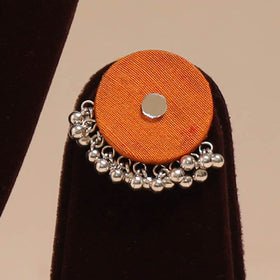 Ghungroo mirror work fabart necklace set 10 - handcrafted