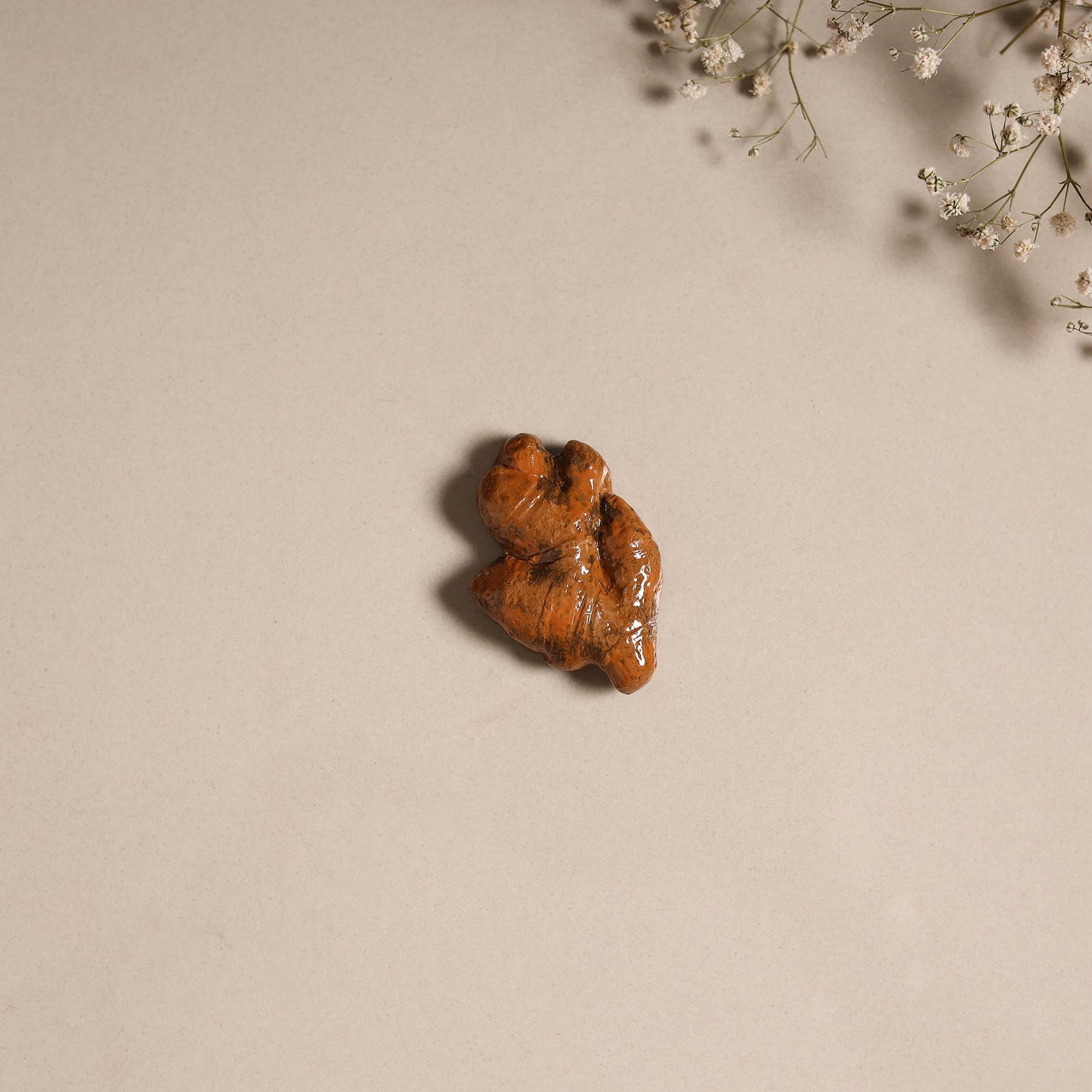 Ginger - handpainted terracotta magnet 14 - handcrafted