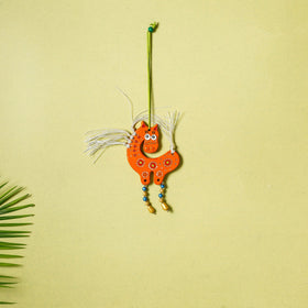  Bishnupur Handpainted Terracotta Wall Hanging 