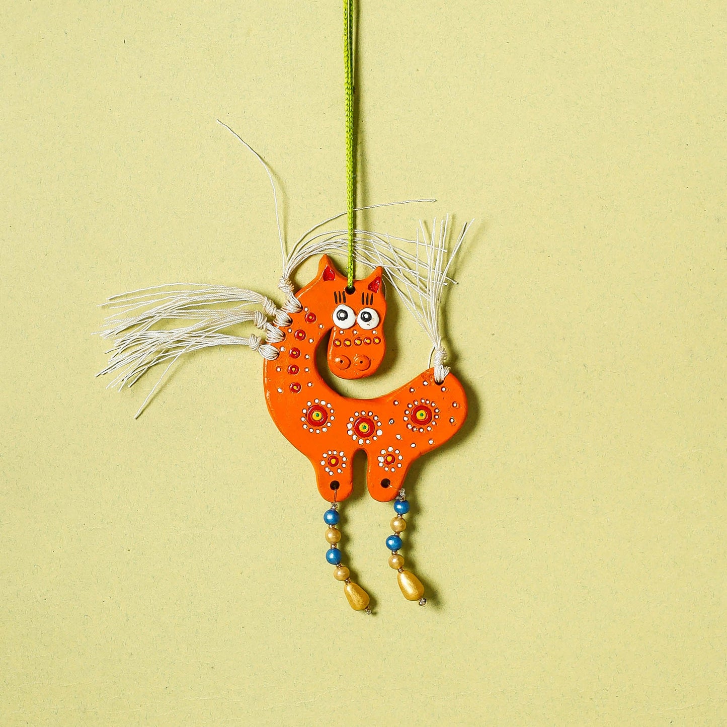  Bishnupur Handpainted Terracotta Wall Hanging 