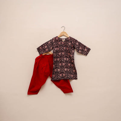 Girls bagh pure cotton kurta set (3-6 years) 19