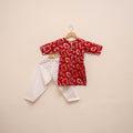Girls hand batik pure cotton kurta set (2-6 years) 11