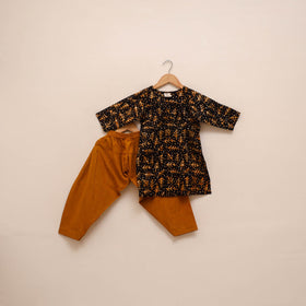 Girls hand batik pure cotton kurta set (3-6 years) 10