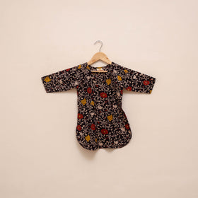 Girls kalamkari pure cotton kurta set (2-4 years) 17