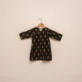 Girls pochampally ikat pure cotton kurta set (2-6 years) 03