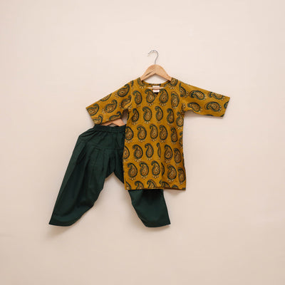 Girls pure cotton kurta set (2-6 years) 13 - handcrafted