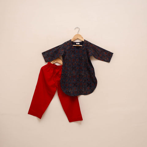 Girls pure cotton kurta set (3-4 years) 15 - 3-4