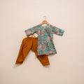Girls sanganeri pure cotton kurta set (2-4 years) 08