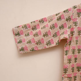 Girls sanganeri pure cotton kurta set (2-6 years) 07