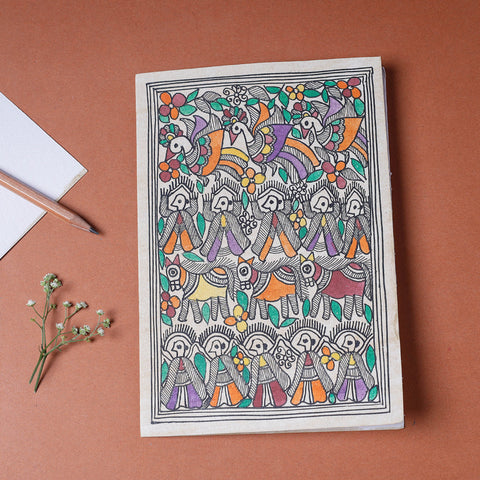 Godna Madhubani Handpainted Greeting Card - Assorted Online at iTokri.com 