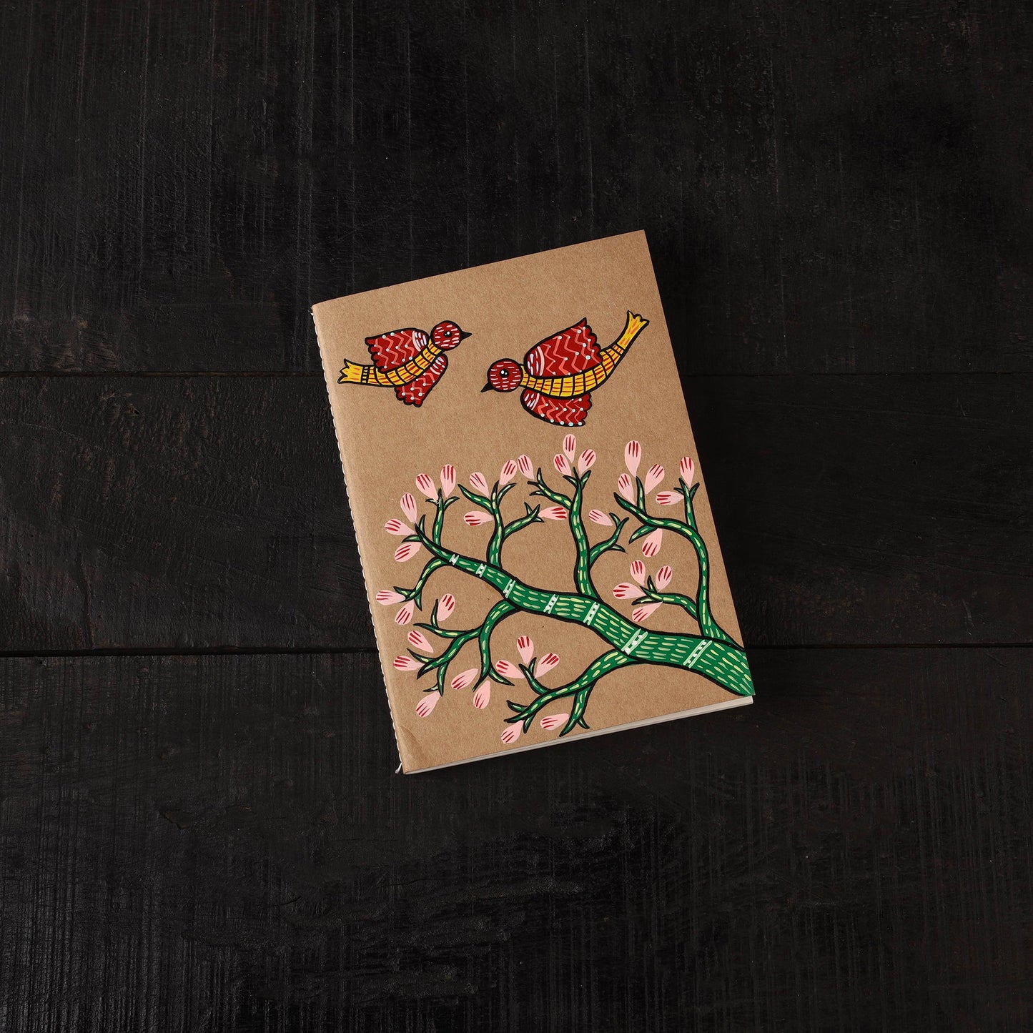 Gond handpainted handmade paper diaries (set of 3) 03
