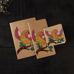 Gond handpainted handmade paper diaries (set of 3) 28