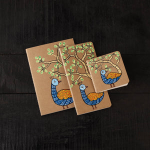 Gond handpainted handmade paper diaries (set of 3) 29