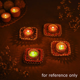 Gota & bead work tealight candle holder (set of 4) 05