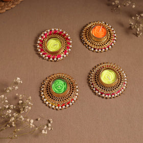 Gota & bead work tealight candle holder (set of 4) 08