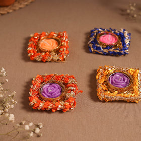 Gota work tealight candle holder (set of 4) 17 - handcrafted