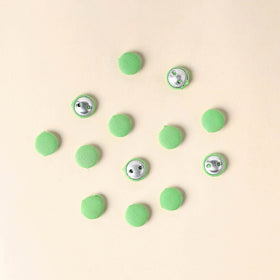 Green Handmade Fabric Button Small at iTokri