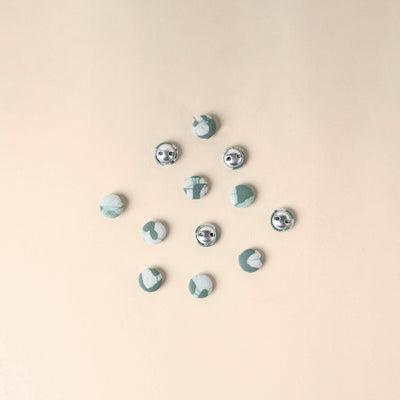  Green Handmade Fabric Button Small at iTokri