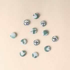 Green Handmade Fabric Button Small at iTokri