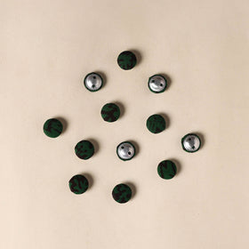  Green Handmade Fabric Button Small at iTokri