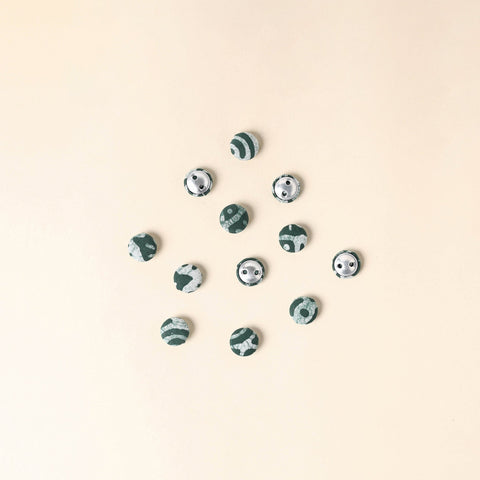  Green Handmade Fabric Button Small at iTokri