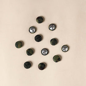  Green Handmade Fabric Button Small at iTokri