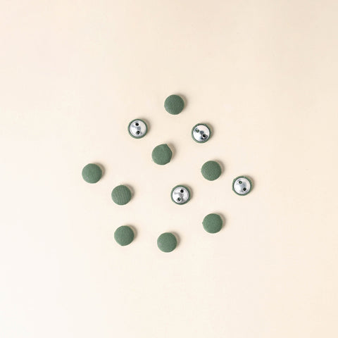  Green Handmade Fabric Button Small at iTokri