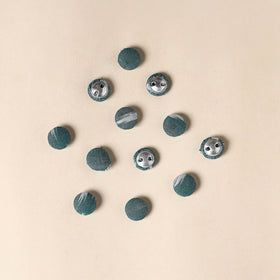  Green - Handmade Fabric Button Small at iTokri