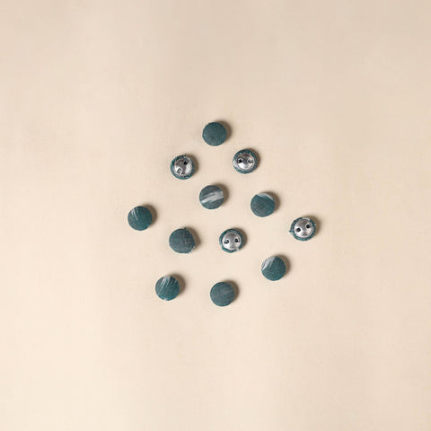  Green - Handmade Fabric Button Small at iTokri