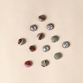  Green Handmade Fabric Button Small at iTokri