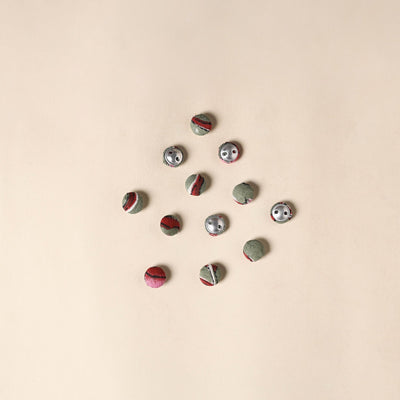  Green Handmade Fabric Button Small at iTokri