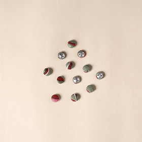 Green Handmade Fabric Button Small at iTokri
