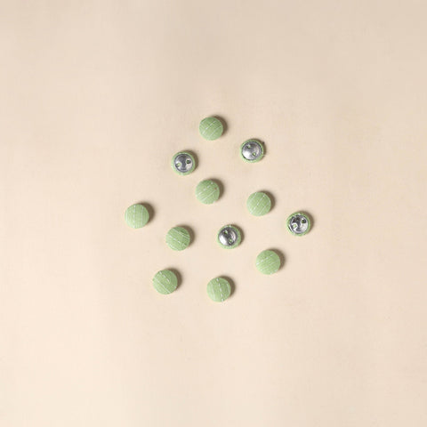  Green Handmade Fabric Button Small at iTokri
