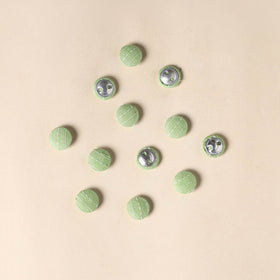  Green Handmade Fabric Button Small at iTokri