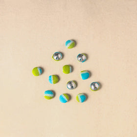 1.5cm handmade fabric small button (set of 12) 01