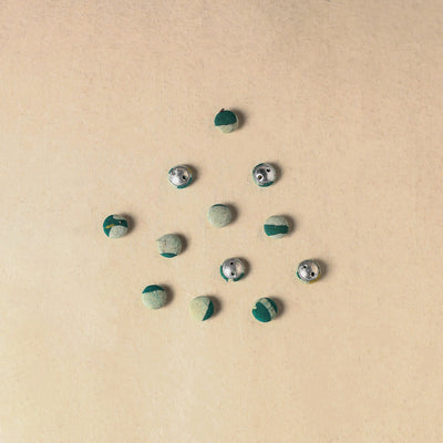 1.5cm handmade fabric small button (set of 12) 15