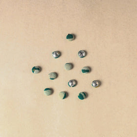 1.5cm handmade fabric small button (set of 12) 15