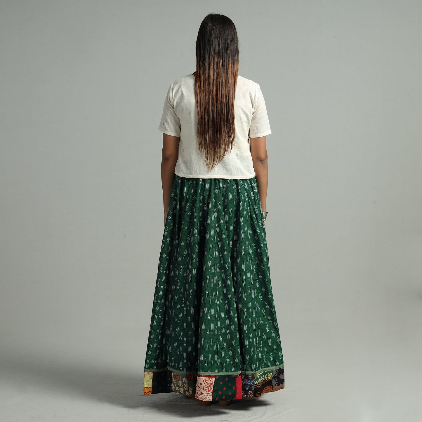 Buy 24 Kali Cotton Pochampally Ikat Skirt