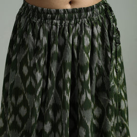 Green - 24 kali patchwork cotton pochampally ikat skirt 48
