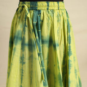 Buy 24 Kali Green Patchwork Cotton Long Shibori Tie-Dye Skirt