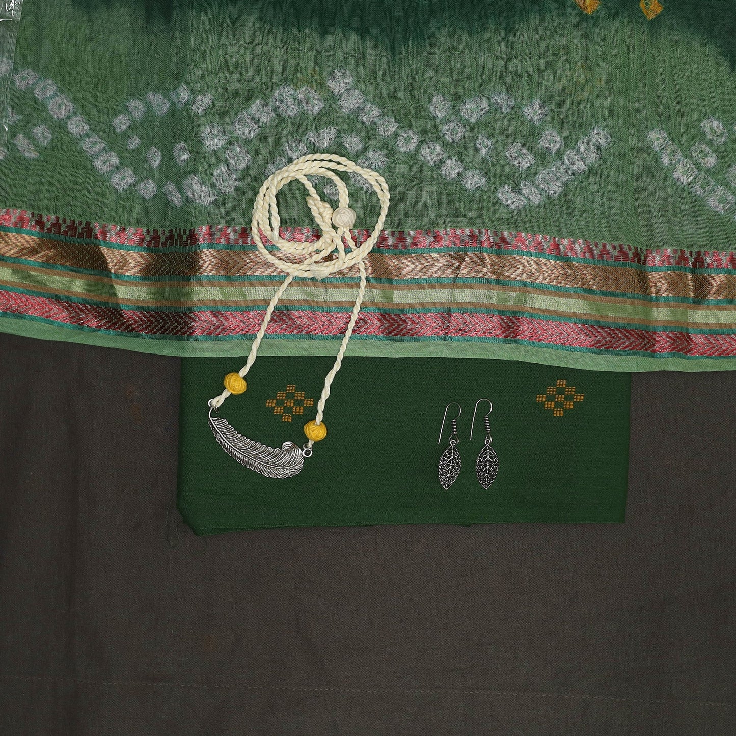 2pc cotton unstitched jacquard dress material