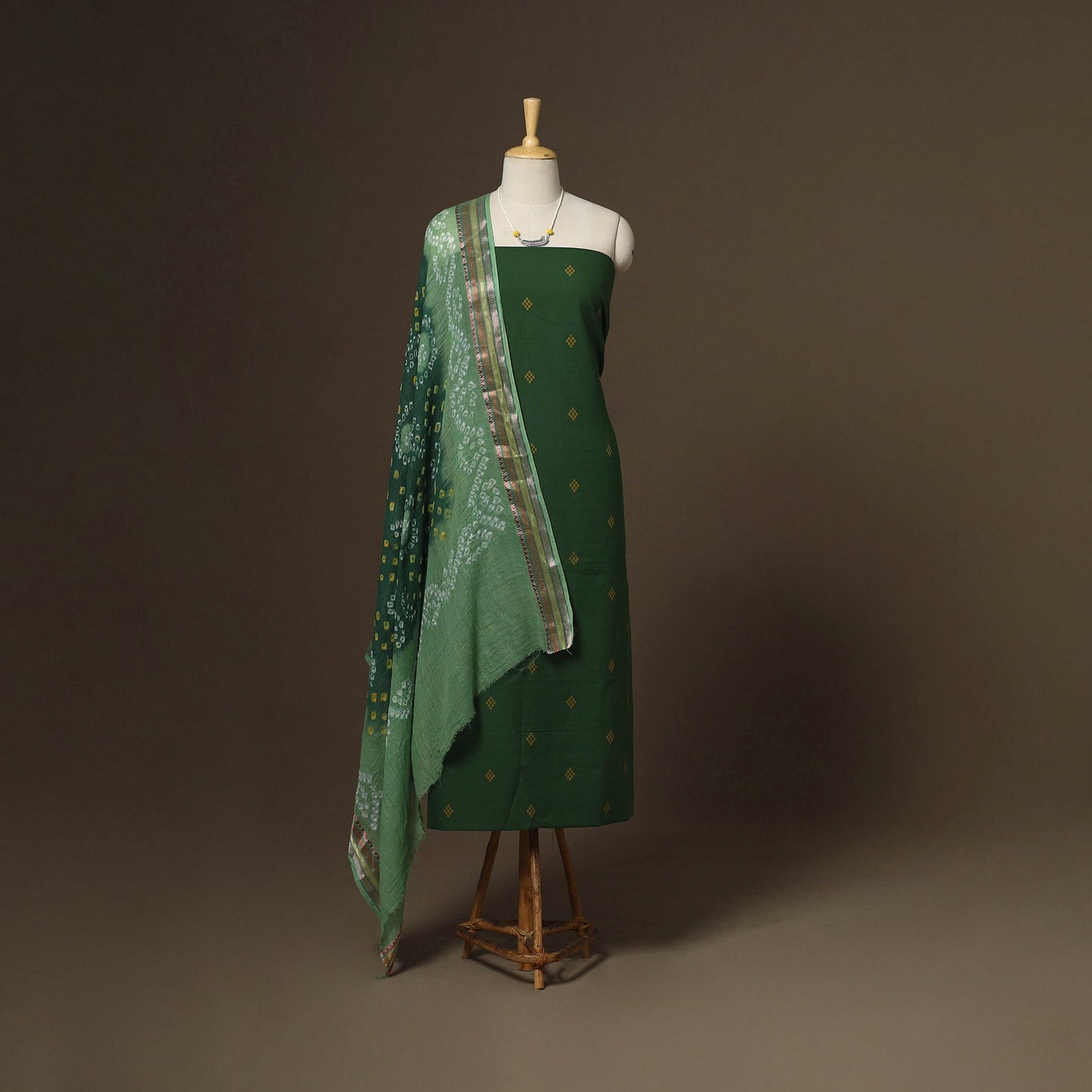 2pc cotton unstitched jacquard dress material