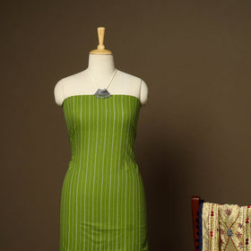 Green - 2pc cotton unstitched jacquard dress material